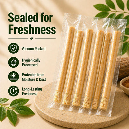 Miswak Sticks for Teeth, Natural Toothbrush, No Toothpaste Needed, Miswak Toothbrush Stick also known as Siwak Chew Sticks for Humans, Meswak, مسواك