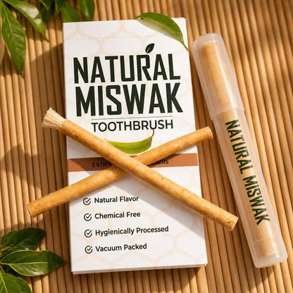 Miswak Sticks for Teeth, Natural Toothbrush, No Toothpaste Needed, Miswak Toothbrush Stick also known as Siwak Chew Sticks for Humans, Meswak, مسواك